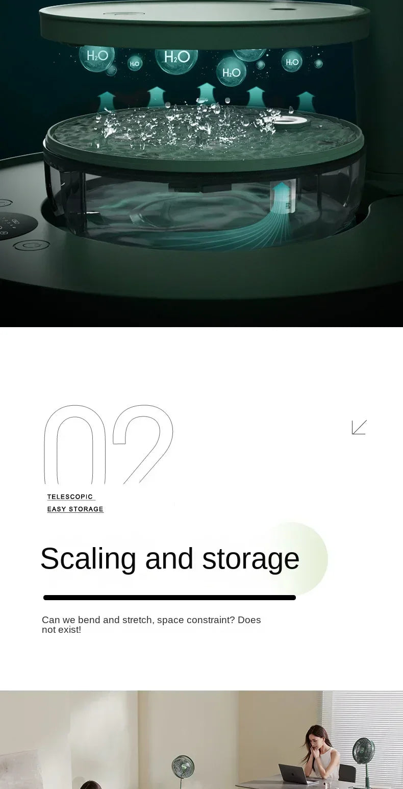 36V/110V/220V  Small Home Appliance Suspended Floor Fan with Powerful Airflow and Adjustable Height C