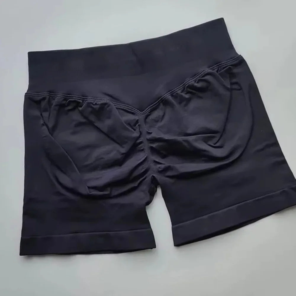 Gym Summer Women's Yoga Exercise Shorts Seamless High Waist Hip Tight Solid Color Shorts Yoga Exercise leggings