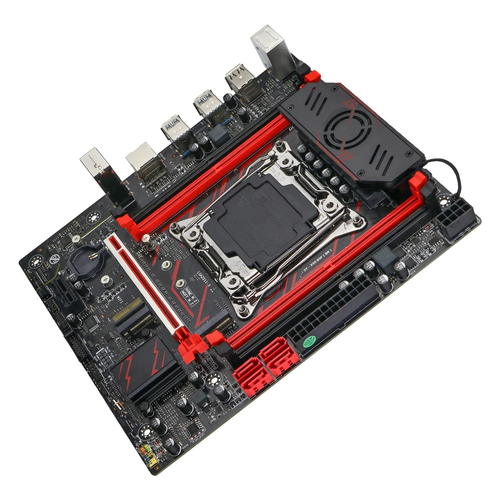 SOYO X99 C612chip Gaming Motherboard Set with Intel Xeon E5 2680 V4 CPU& DDR4 ECC8G*2 2133MHz RAM M.2 NVME for Desktop PC