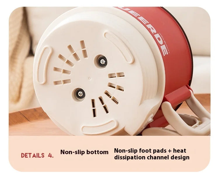 Portable Electric Heating Pot 1.5L Multi-purpose Cooker with Cover Automatic Temperature Control Fast Cooker for InstantNoodles