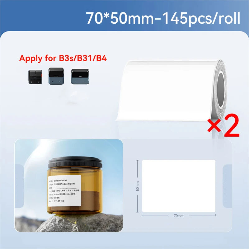 Large Size Labels for Niimbot B4 Label Printer Barcode Price Tag Retail Self-adhesive Stickers for Small Bussiness