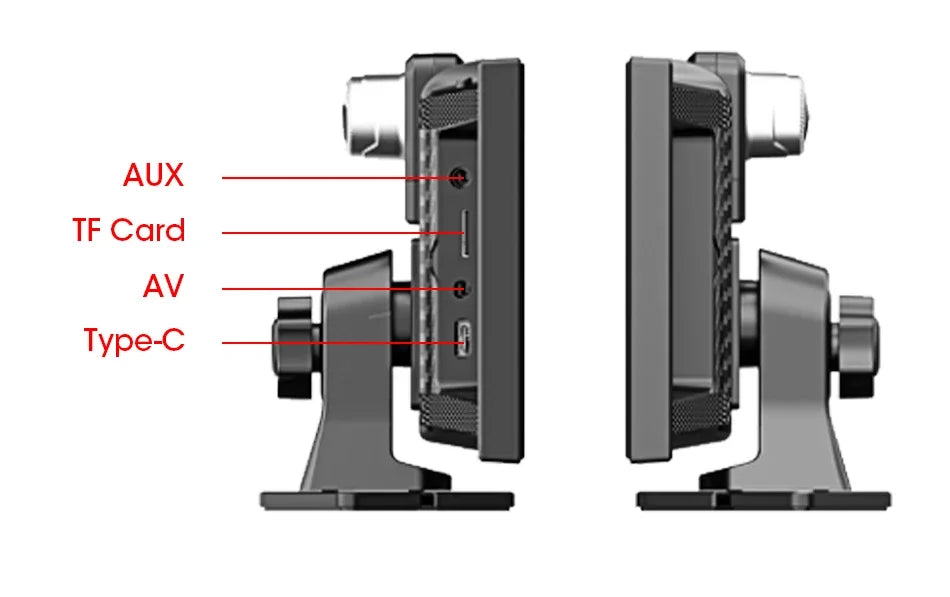 Srnubi Universal 11.26” Car DVR Wireless Carplay Android Auto 4K Front 1080P Rear Camera Dashcam GPS Navi Dashboard 24H Parking