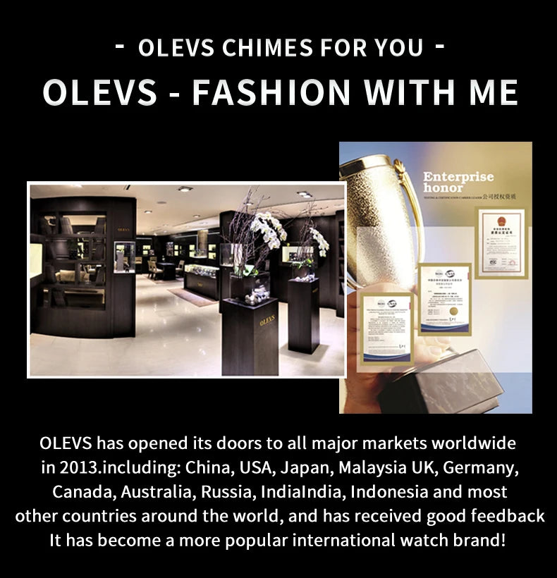OLEVS Quartz Watch for Men Luxury Diamonds Gold Watch Waterproof Luminous Stainless Steel Business Men's Quartz Watch Mens Watch