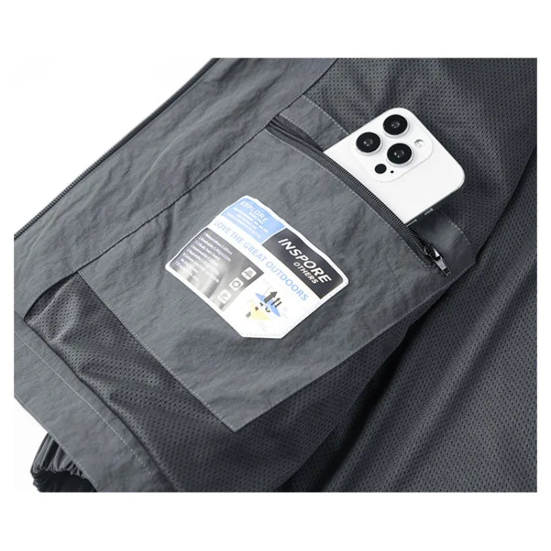 JEEP spirit men's jacket thin spring and autumn leisure stand collar outdoor fashion sports top