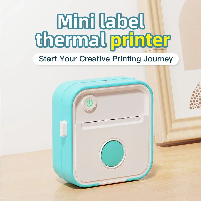 New D5 Label Printer Inkless Thermal Label Maker 12-57mm Paper Adjustable Sticker Pocket Mini Printer for photo