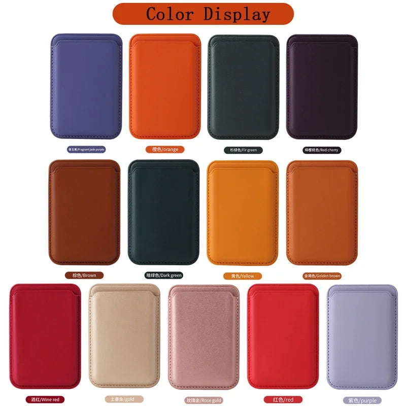Magnetic Leather Wallet Card Holder Macsafe Phone Stand for Magsafe IPhone 15 14 13 Pro Max Mac Safe Support Telephone Bracket
