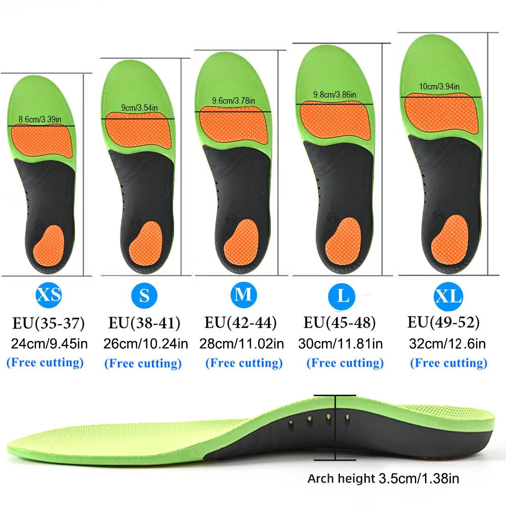 Orthopedic Insoles Sport Shoes Sole For feet Arch Foot Pad X/O Type Leg Correction Flat Foot Arch Support Sports Shoes Insert