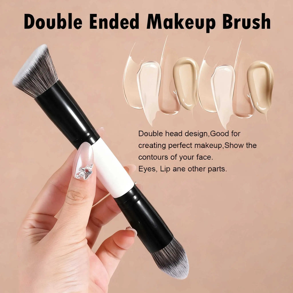 Makeup Brush Set 5pcs Makeup Brushes Double Sided Foundation Triangle Contour Blush Highlight Blending Eyebrow Brush Eyeshadow B