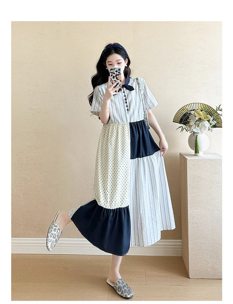 Umstandsmode Sommer 2025: Modisches Kleid, das Persönlichkeit und Temperament unterstreicht, schlank macht und jünger aussehen lässt.