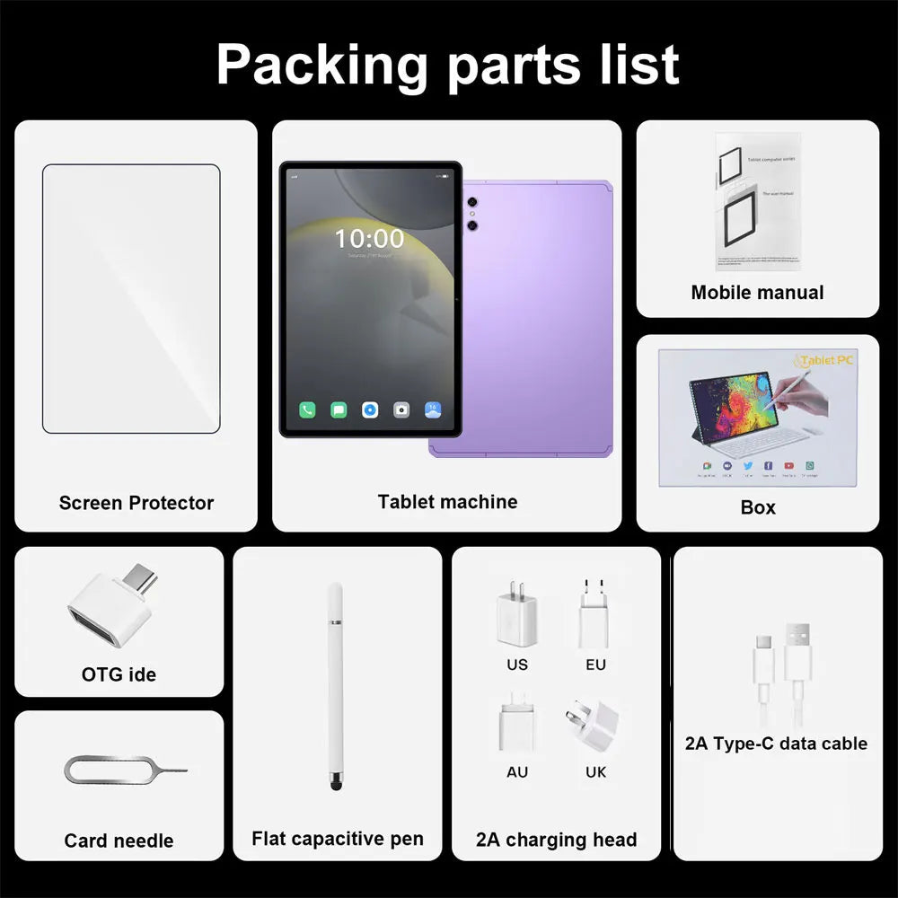 Global Edition New Original Pad 7s pro Tablets 10.1"  Android 15 Tablet PC 22GB+2TB 10000mAh 5G Dual SIM WiFi Kids Tablet Tab