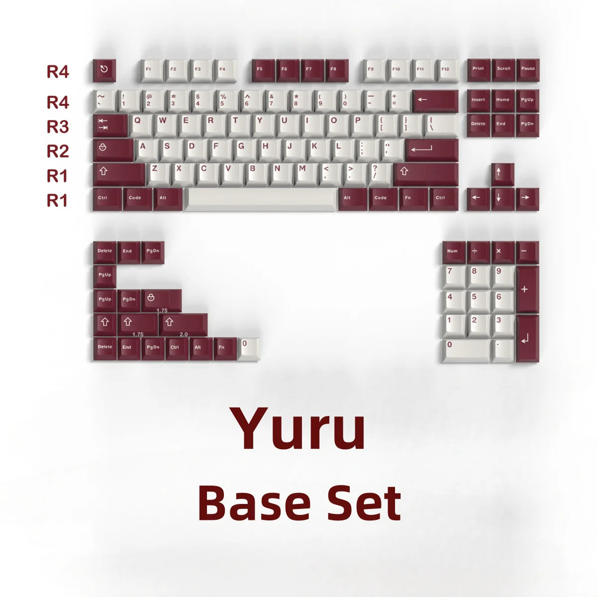 GMK Clone 253 Keys Big Set Double Shot Keycaps Cherry Profile Yuru Wavez Artic For Mechanical Gaming Keyboard MX Blue Switch