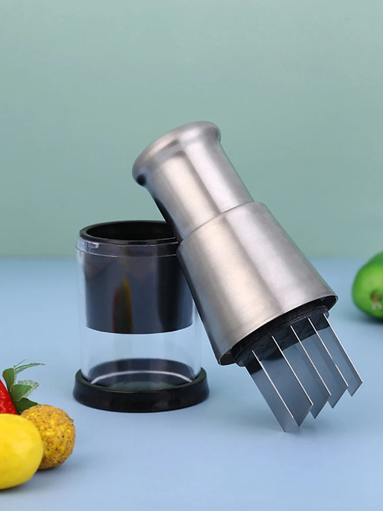 Stainless Steel Manual Hand Chopper Kitchen Tools Vegetable Chopper Mini Garlic Mincer for Veggie Onion Garlic