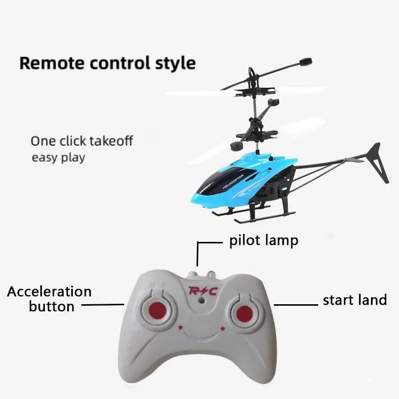 Remote Control Safe Fall-resistant Mini Helicopters Toys Rechargeable RC Helicopters Drone Toys Children's Gifts