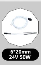 Trianglelab 3D Printer 6*20MM 12V/24V 40W Heater Cartridge With 100CM cable For 3D Printer for PT100 HOTEND Volcano MK8 MK9