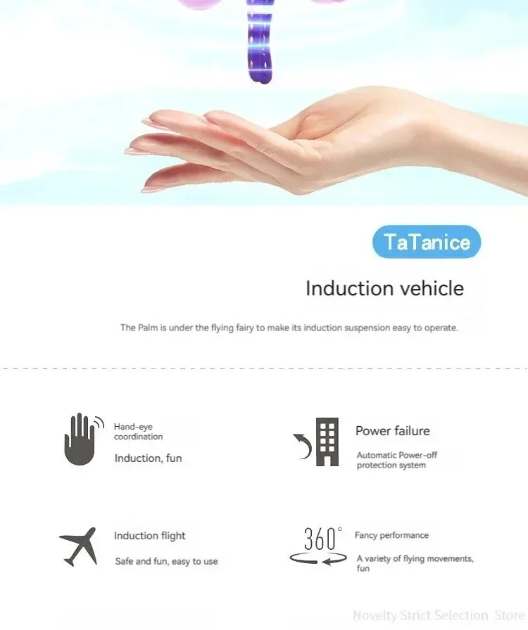 Little Princess Rotating Luminous Helicopter Doll Dancing Plane Gesture Induction Flying Toy Christmas Gift Holiday Gift