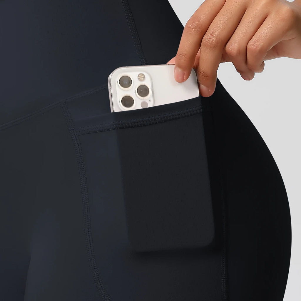 Women Sports Short With PocketedYoga Legging Shorts Squat Proof High Waist Fitness Tight Shorts Quick Drying Cycling Workout Gym