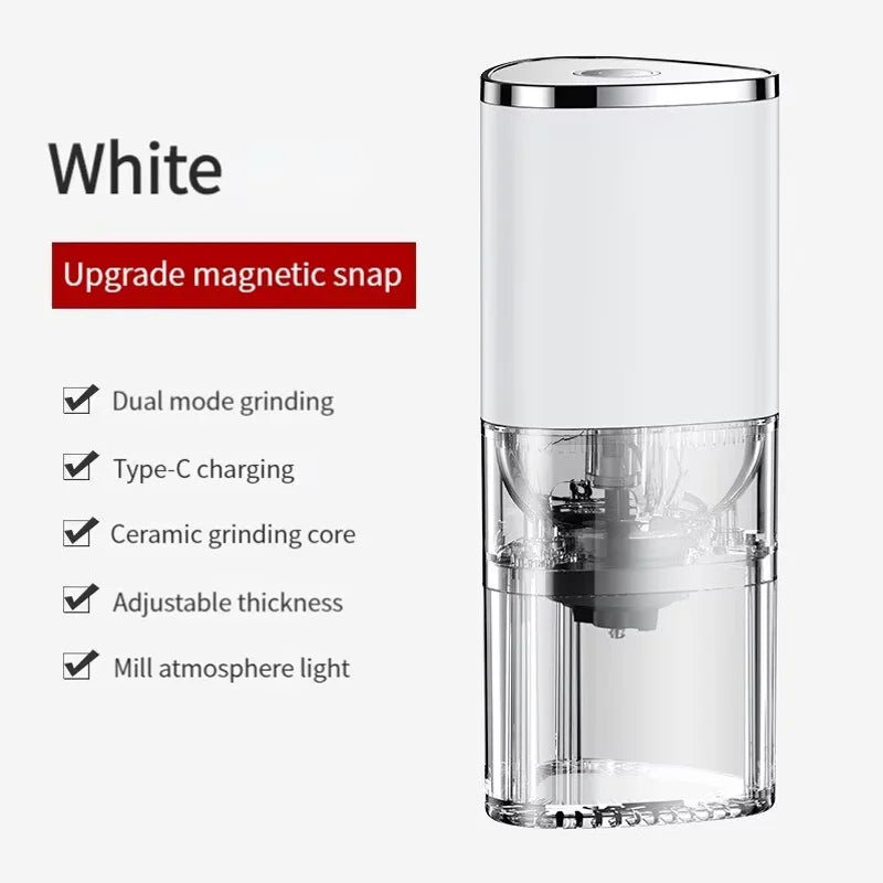 Household Coffee Bean Grinder Kitchen Small Grinder Induction Self-Stop Strong Power Grinding Fine Portable Small Grinder