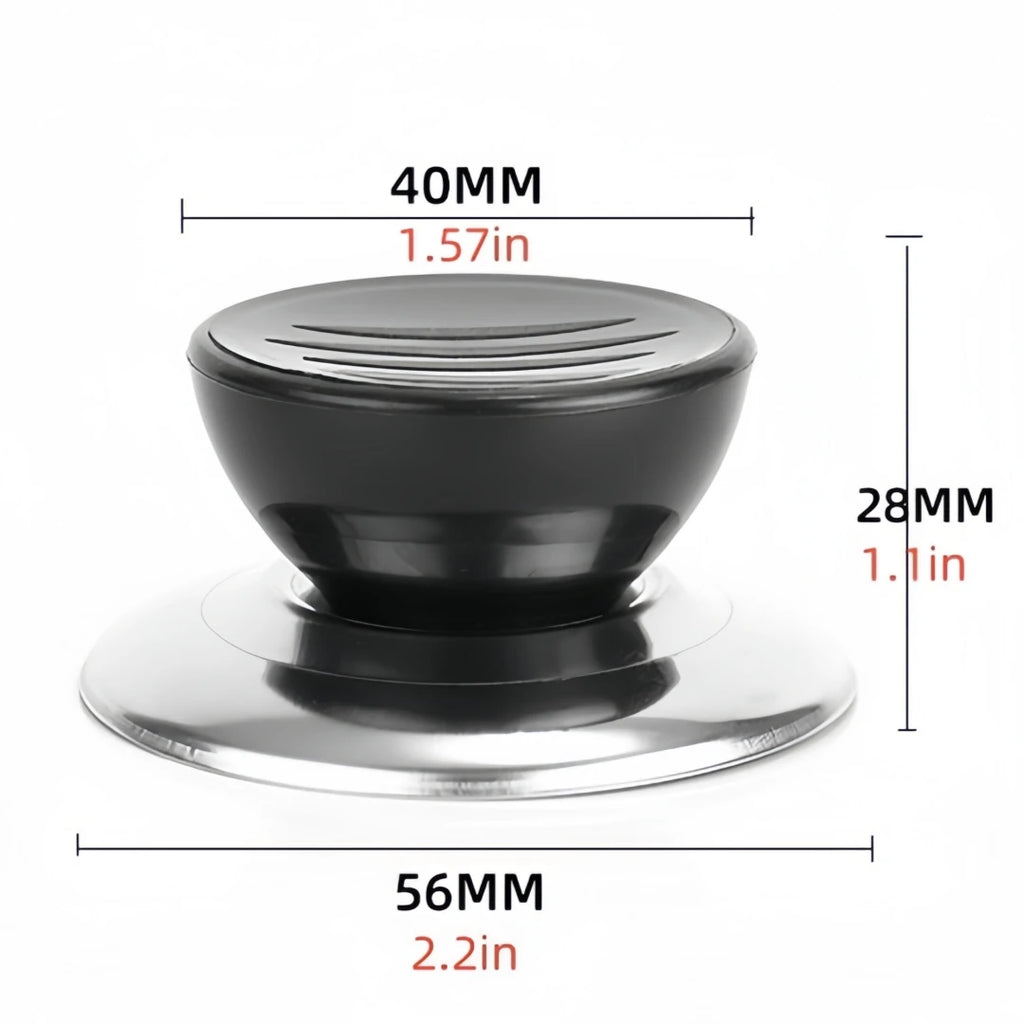 Black Anti-Scalding Pot Lid Knob Replaceable Universal Pot Lid Handle Pot Lid Head Kitchen Accessories Handle Pot Cap Pot Handle