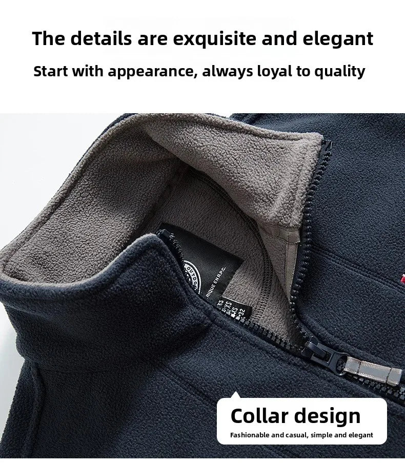 High Quality Thickened Fleece Lined Hat Jacket Embroidered Cotton Jacket Warmth Retention Outerwear for Men Summer Thin