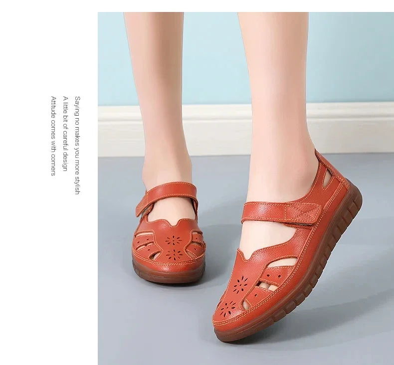 New Summer Women Sandals Ladies Roman Shoes Comfortable Flats Walking Slippers Covered Toe Beach Shoes Fashion White Shose