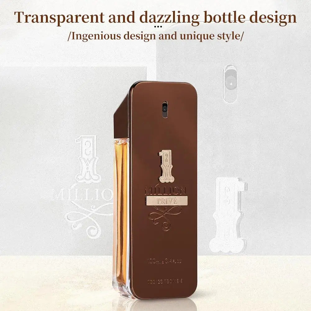 Golden Millionaire Luxury Perfume For Men Long-Lasting Woody Leather Fragrance Aromatic & Charming Masculine Scent Eau De Parfum