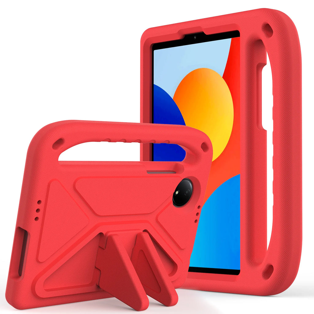 Kids Friendly EVA Case For Xiaomi Redmi Pad SE 4G 2024 8.7 inch Built-in Kickstand Cover With Hand Holder Shockproof Protection
