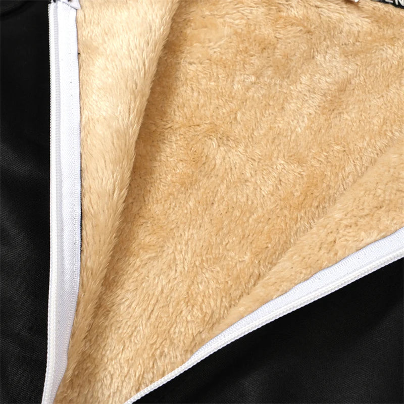 Men's Heavyweight Sherpa Fleece Lined Jackets Coats Windproof Zip Up Hoodie Winter Warm Hooded Sweatshirt Outerwear Outfits Tops