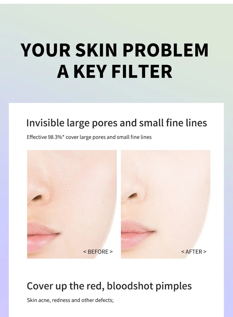 Makeup Primer Breathable BB Cream Not Sticky Face Foundation Intensive Moisturizes Provide Deep Moisture Helps Brighten Skin