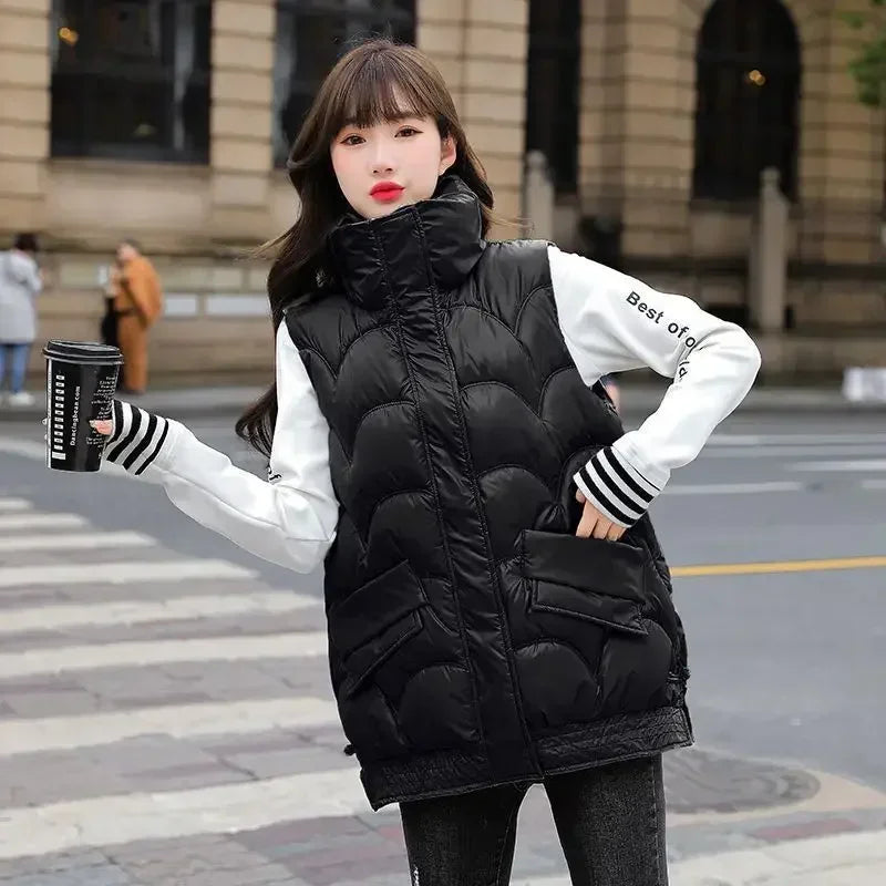 Vest for Women Quilted Warm Clothes Fashion 2025 Cheap Sleeveless Padded Cotton Waistcoat Woman Winter Clothing Casual Autumn