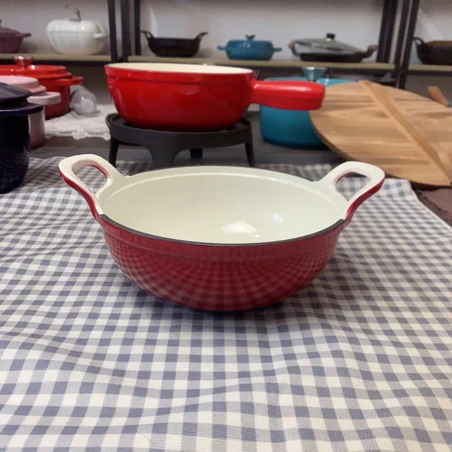 Cast iron enamel pot, internet famous small blue pot, helmet, ingot pot, soup pot, stew pot, enamel pot