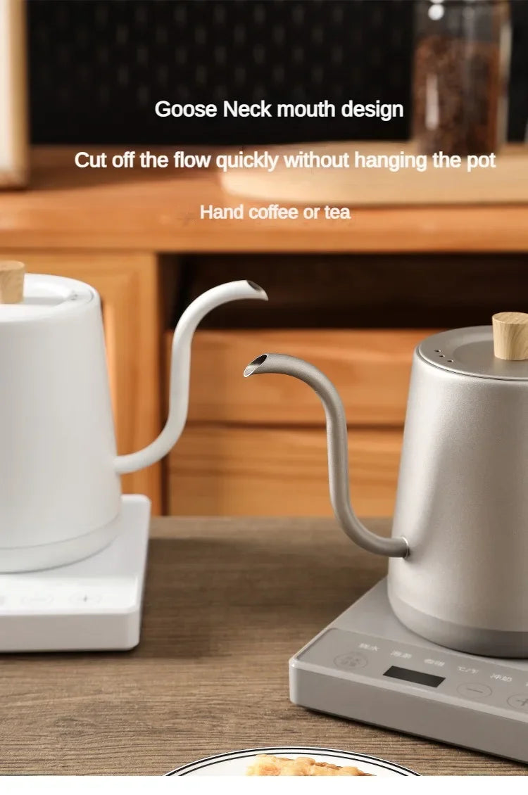 1000W Slim Mouth Pot Temperature Control Water Pot Tea Pot 220V Gooseneck Electric Coffee Pot Manual Brewing Coffee Pot