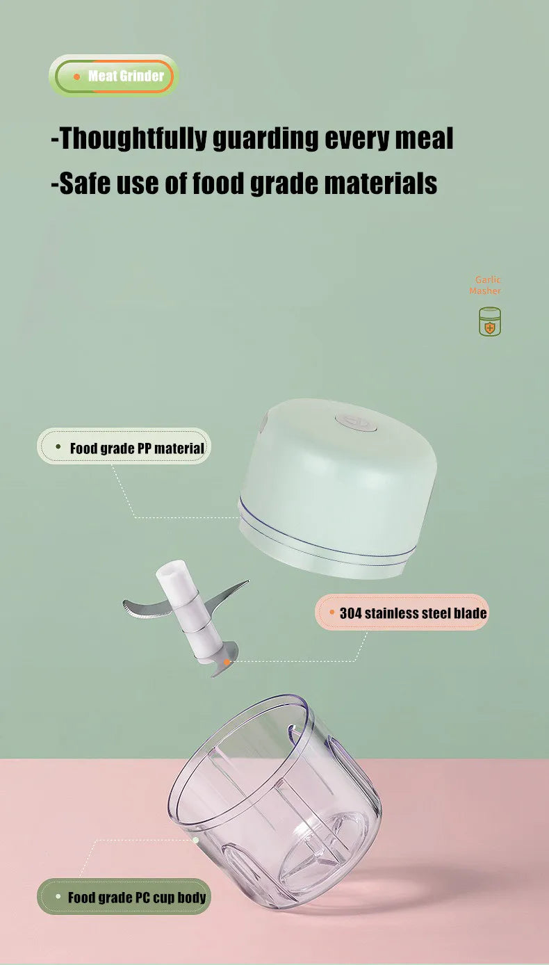Multifunctional Cooking Machine Automatic Household Meat Grinder Baby Supplementary Food Stirring Minced Garlic ﻿
