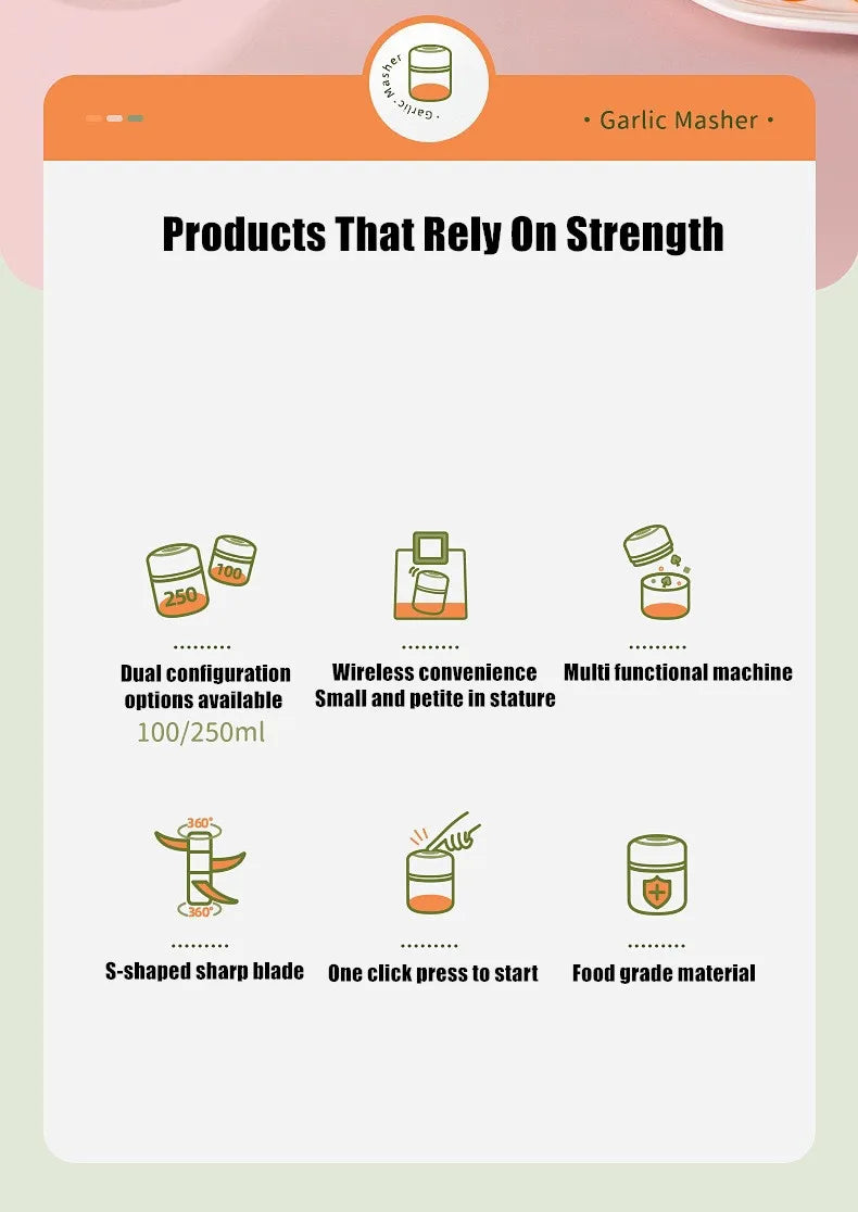 Multifunctional Cooking Machine Automatic Household Meat Grinder Baby Supplementary Food Stirring Minced Garlic ﻿