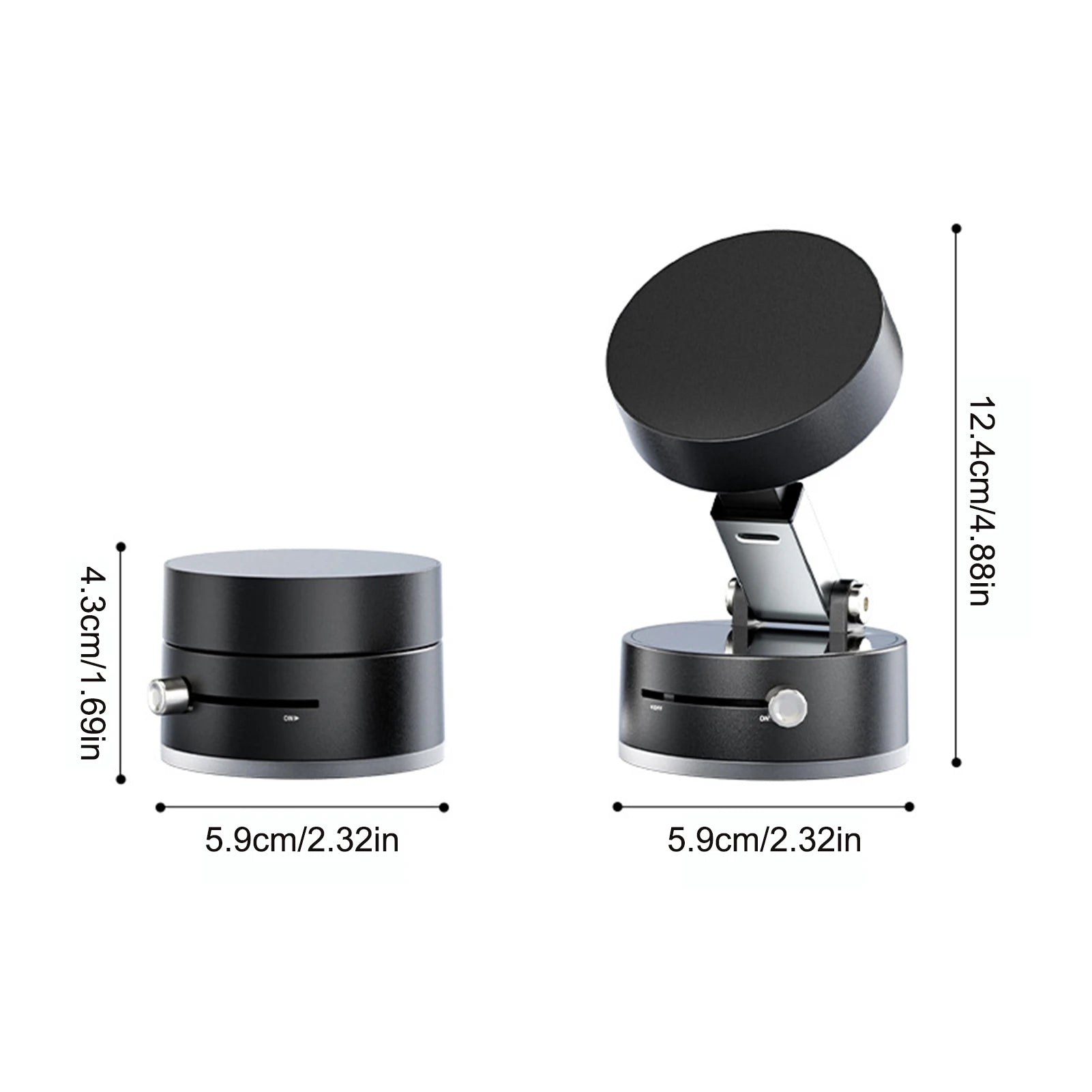 Vacuum Suction Cup Magnetic Car Phone Holder Double-Sided Foldable Magnetic Auto Phone Bracket For Car Interior Accessories
