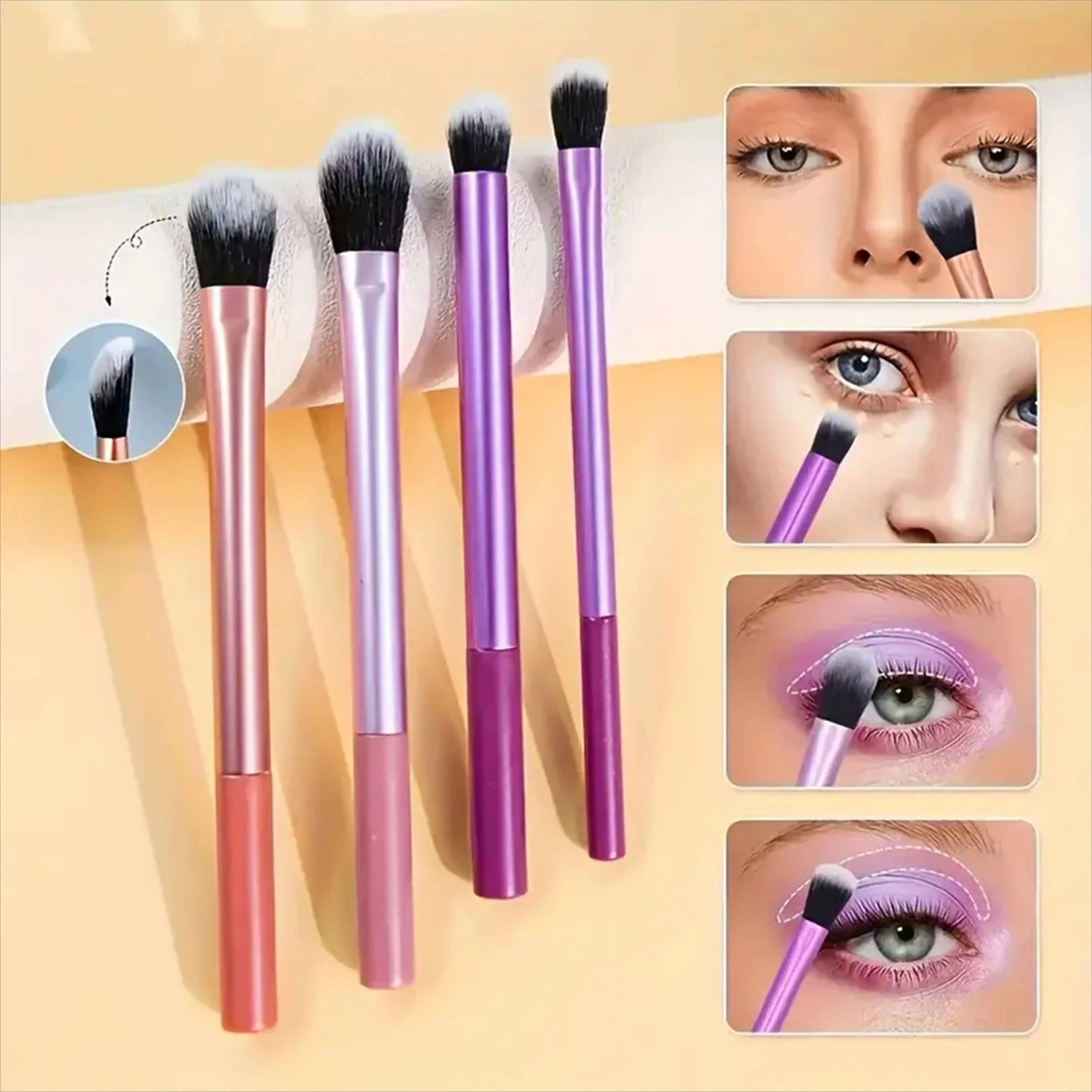 New Soft Synthetic Hair 8-Piece Makeup Brush Set for Foundation Concealer Eye Shadow Blending