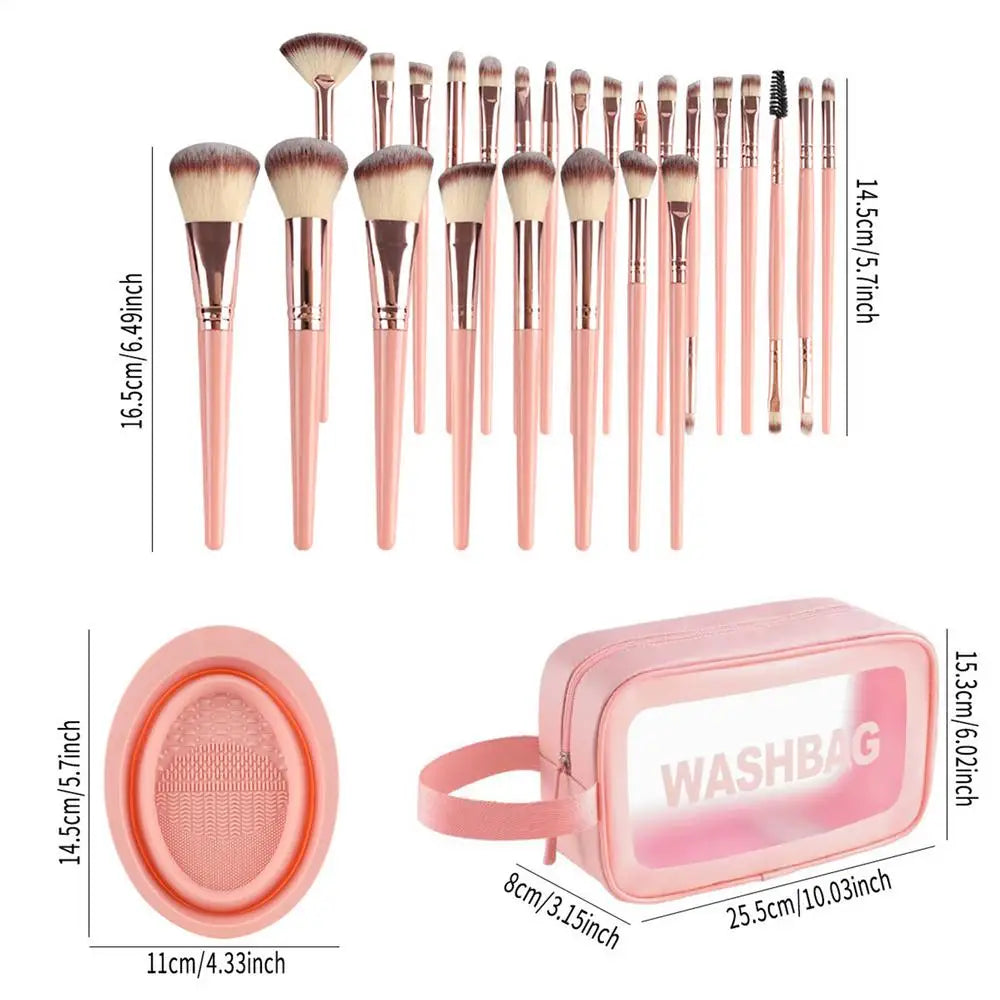 Makeup Tools Kit 46Pcs Foundation Makeup Brush Set Professional Makeup Sponge Removal Puff Cleaning Bowl Makeup Brush Set