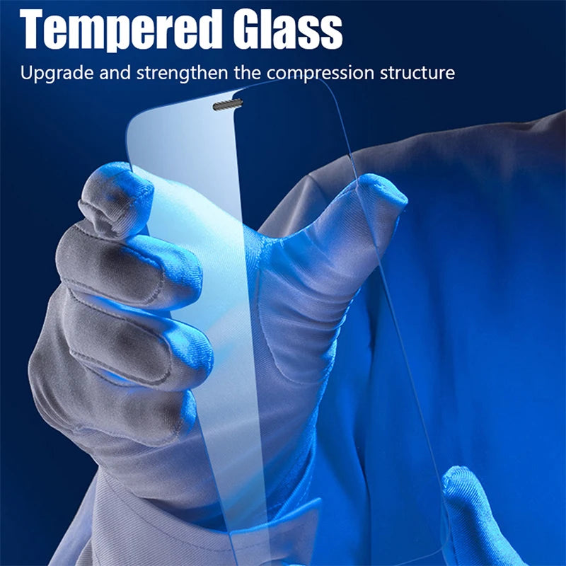 4PCS Full Cover Tempered Glass For iPhone 11 12 13 14 15 Pro Max Screen Protector For iPhone 11 12 13 14 15 Plus Glass Film