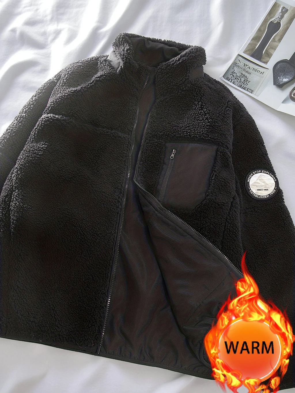 Men's Fleece Jacket for Hiking & Adventure Warm Winter Clothing Casual Daily Wear Fashion Design Man Fur Coats