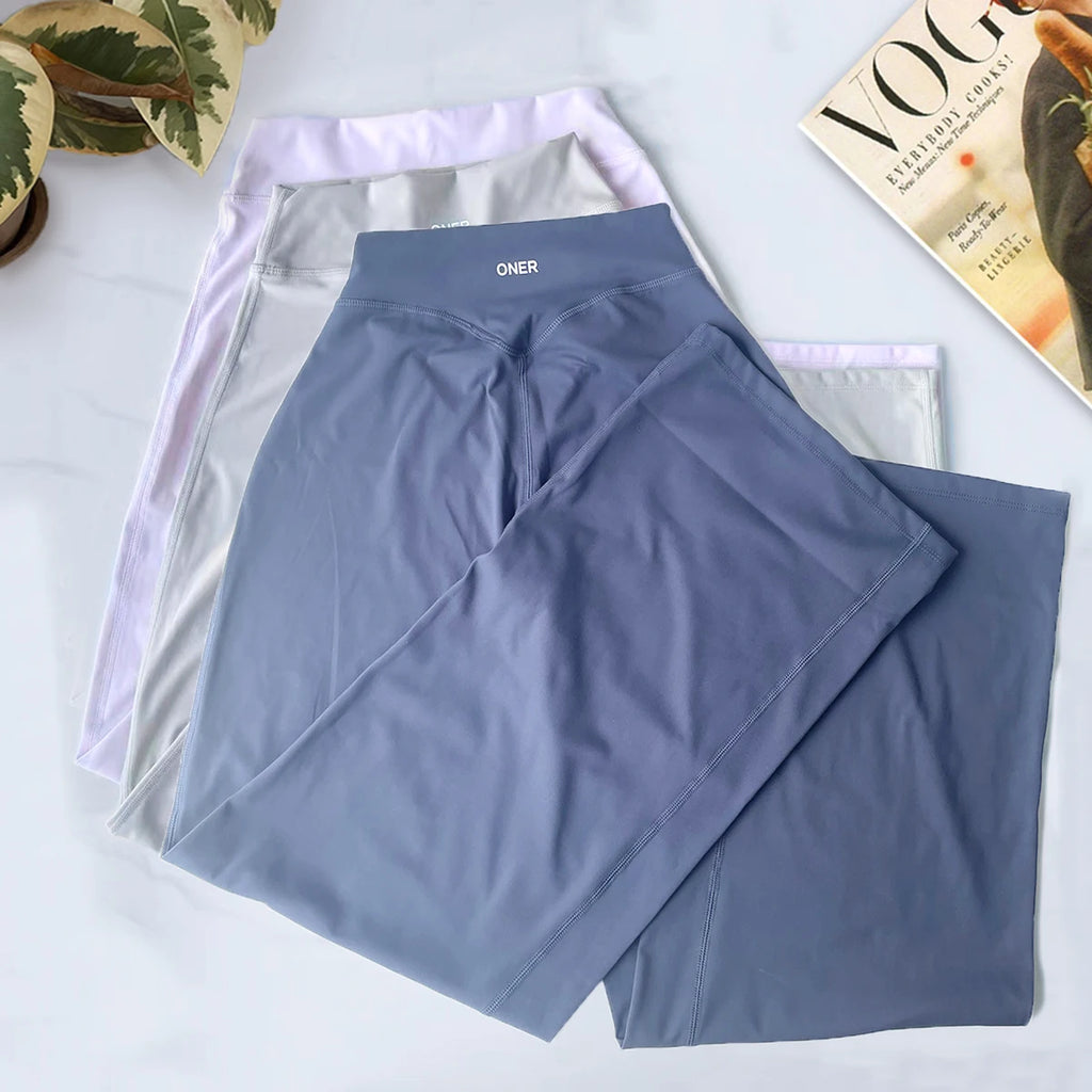 Oner Active Flared Leggings Straight Leg Leggings Woman Wide-leg Pants Yoga Breathable Fitness Clothing Versatile Casual Pants