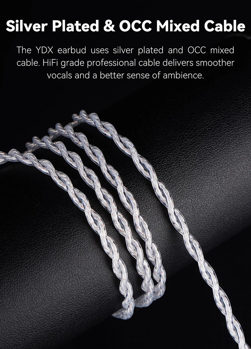 NICEHCK YDX Earbud HiFi Wired Microphone Earphone 14.8mm Dynamic Driver Music Headset With 2Pin Silver Plated OCC Mixed Cable