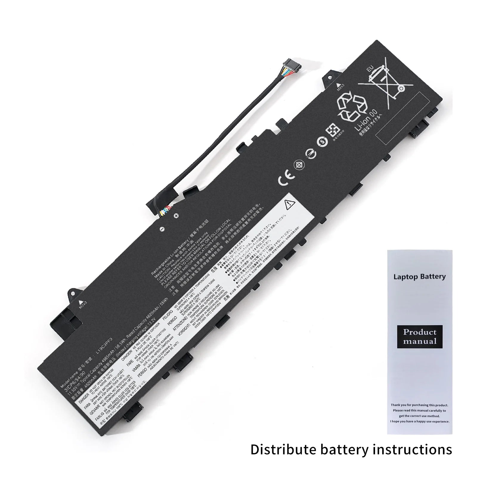 Laptop Battery L19M3PF3 L19C3PF3 For Lenovo IdeaPad 5-14ALC05 5-14ITL05 5-14ARE05 5B10W86936 11.1V 44.5WH 4060mAh