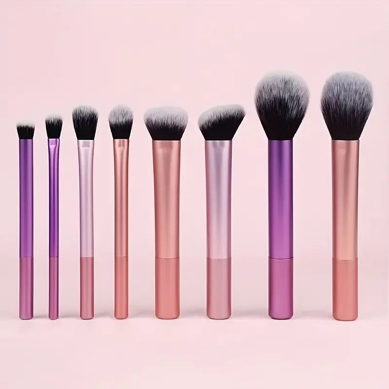New Soft Synthetic Hair 8-Piece Makeup Brush Set for Foundation Concealer Eye Shadow Blending