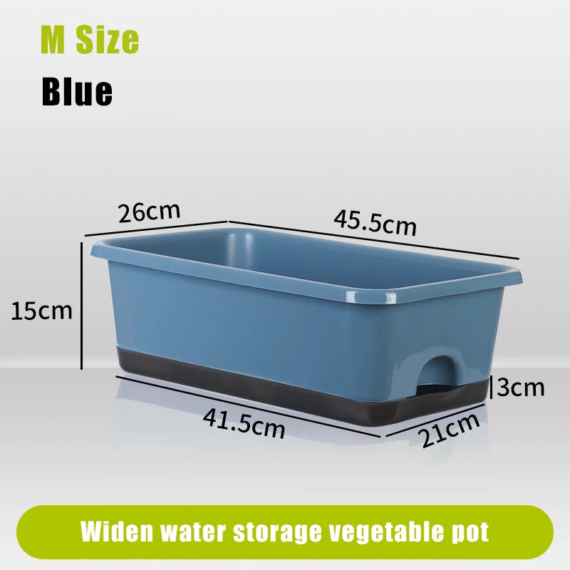 Second Generation Thickened Hollen Pot Self-priming Water Breathable Rectangular Vegetable Pots Home Garden Balcony Planting Box