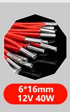Trianglelab 3D Printer 6*20MM 12V/24V 40W Heater Cartridge With 100CM cable For 3D Printer for PT100 HOTEND Volcano MK8 MK9