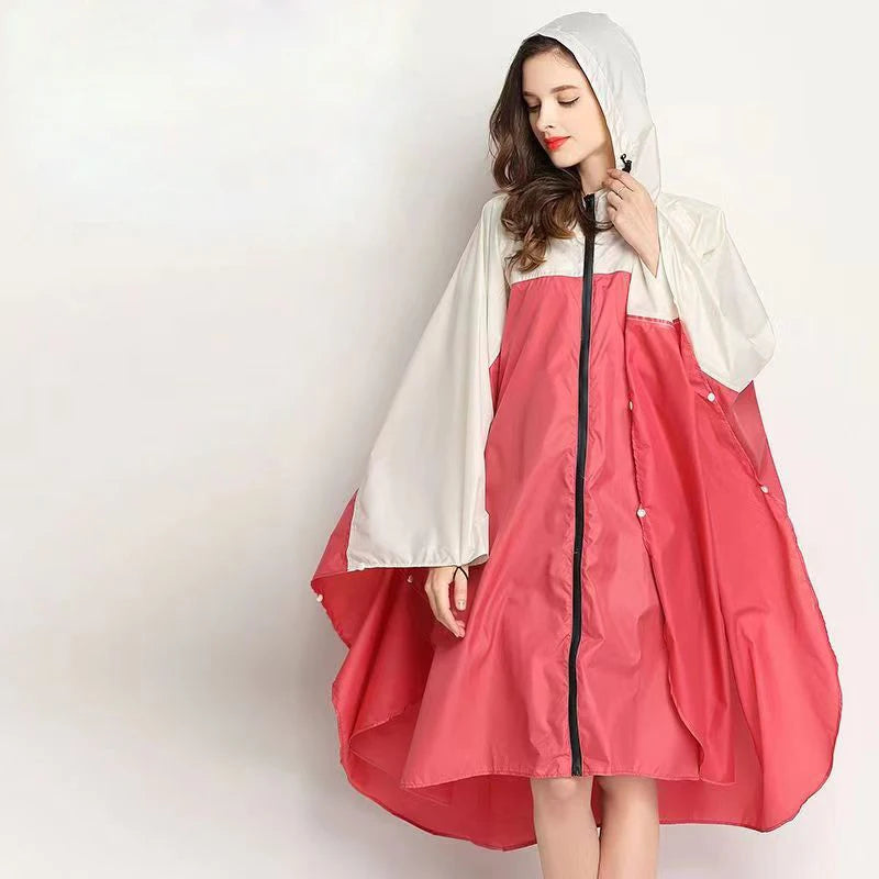 New Men Women Motocycle Raincoat Lightweight Rain Coat Poncho Waterproof Cloak Raincoats Adults Biker Hiking Windproof Rainwear