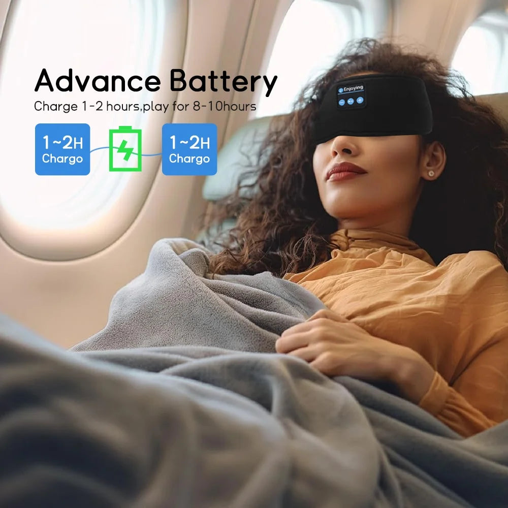 Bluetooth Earphones Sports Sleeping Headband Elastic Wireless Headphones Music Eye Mask Wireless Bluetooth Headset Headband