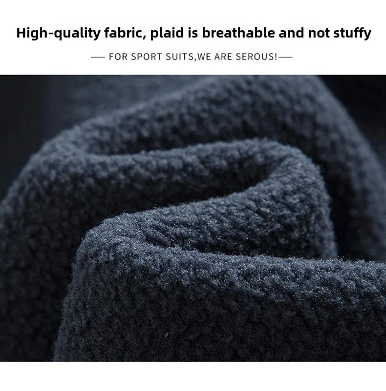 Outdoor Ski Fleece Jacket Men's Autumn And Winter Brand Thick Very Cold Plush Lapel Coat Casual Snow Windproof Sweatshirt Jacket