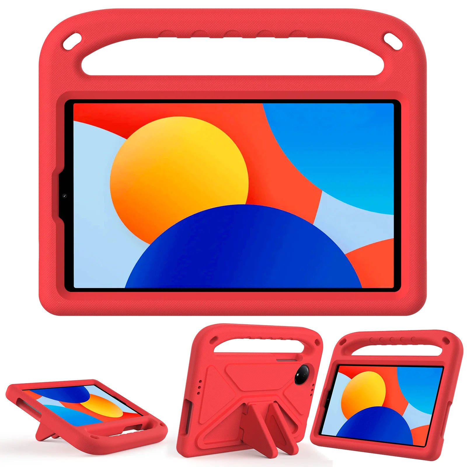 Kids Friendly EVA Case For Xiaomi Redmi Pad SE 4G 2024 8.7 inch Built-in Kickstand Cover With Hand Holder Shockproof Protection