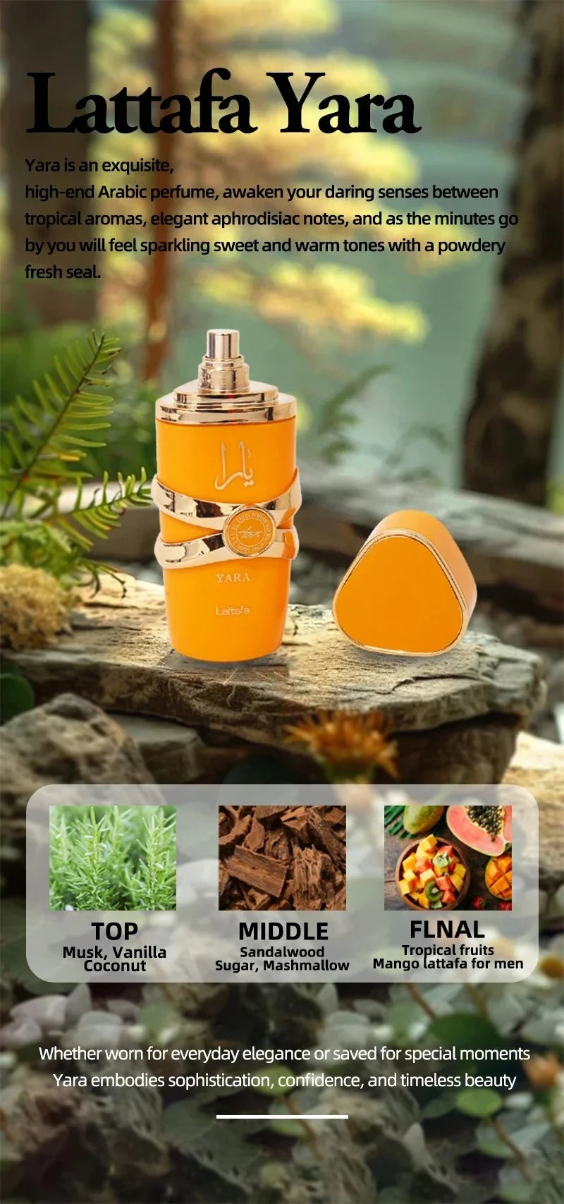 Lattafa Yara Perfume Women Eau De Parfum High Quality Arabia Perfume Long Lasting Fragrance Pheromone 100ML Light Fragrance Gift