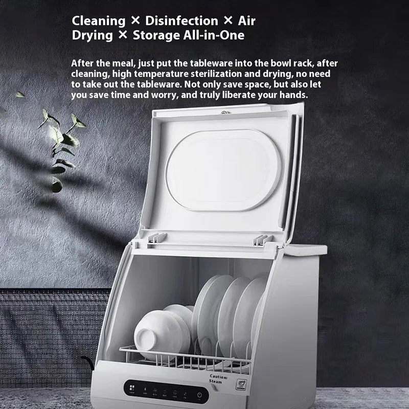 Household Automatic Dishwasher Installation Free Small Desktop Drying Integrated Anti-virus Sterilizing Intelligent Dish Washer